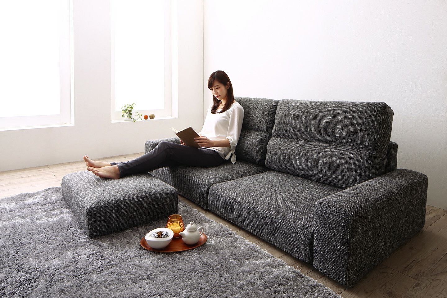 フロアソファー 【Lucy】ルーシー オットマン｜激安インテリア家具の