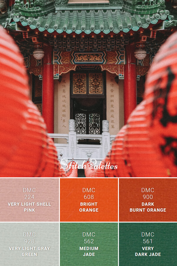 Kaohsiung City - Embroidery Color Palette (With Thread Codes)