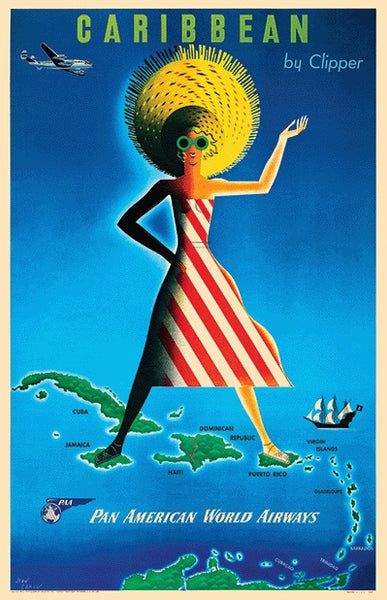 Caribbean, Pan Am, 1950s [Straw Hat]. – Stick No Bills