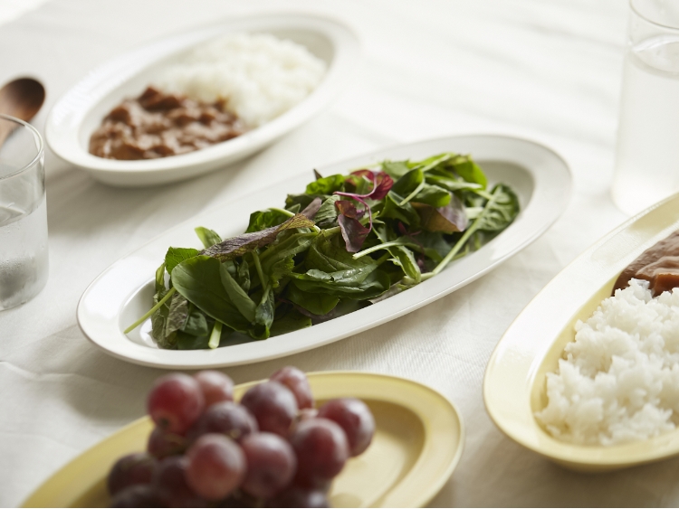 miyama./racca ポワソン浅皿 31cm -汁物もお魚も盛り付けやすい、省