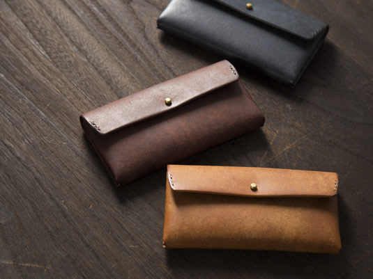 SAFUJI/ミニ長財布 ホック -【当店限定】お札、カード、小銭が一目で