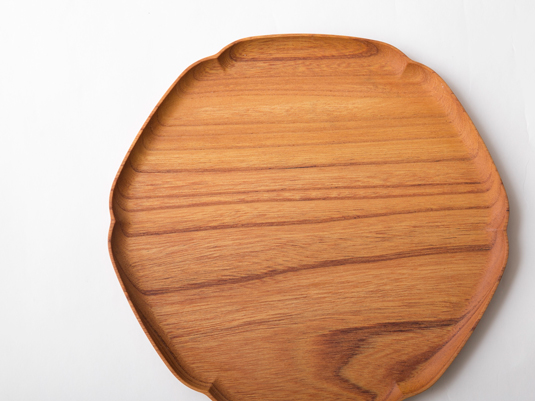 四十沢木材工芸/KITO 雪輪盆 大 -お盆、皿、敷物をこれ一枚で