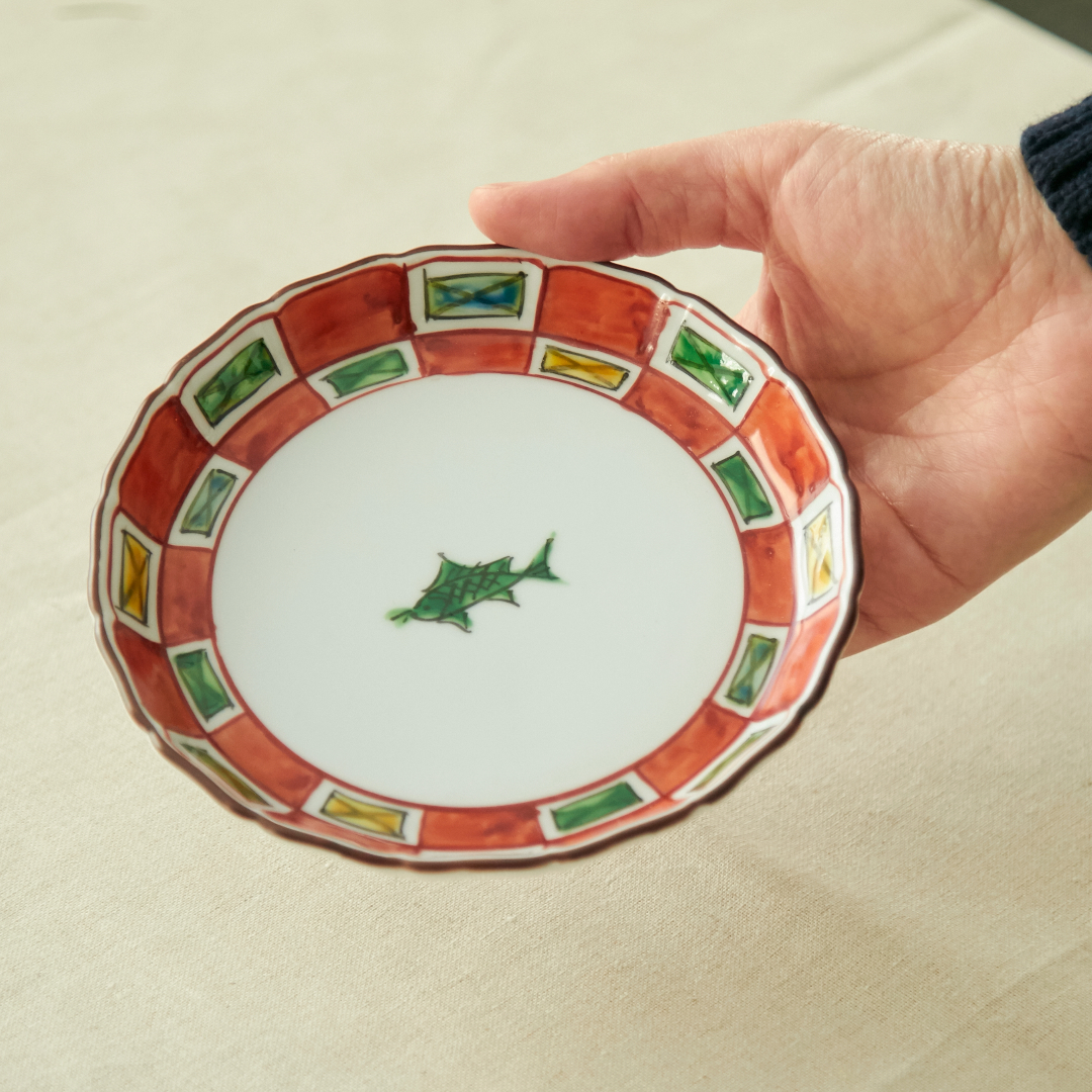 中国美術 正徳年製 色絵魚紋お皿 送料込み260104 中国美術 正徳年製