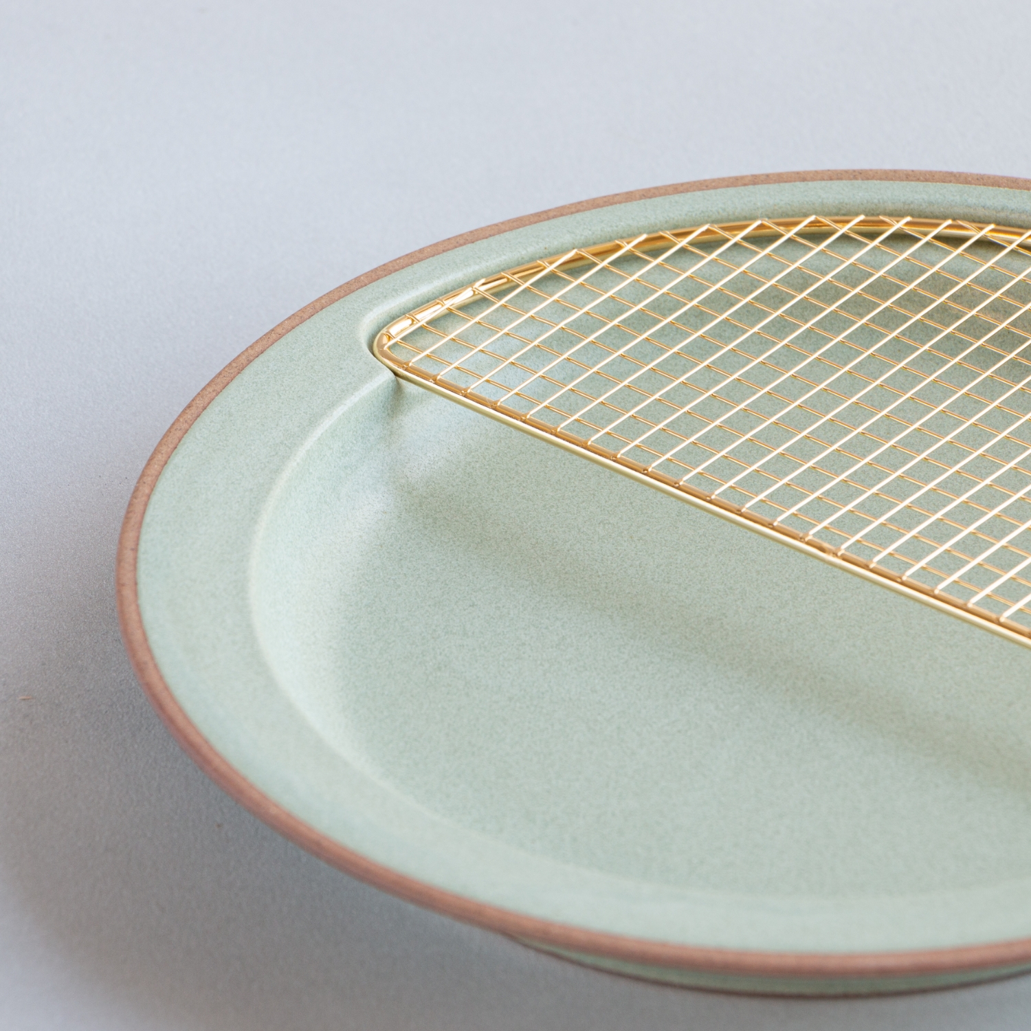 KIKIME/amime プレート半月 純金網 -網付きだから揚物をカラッとした