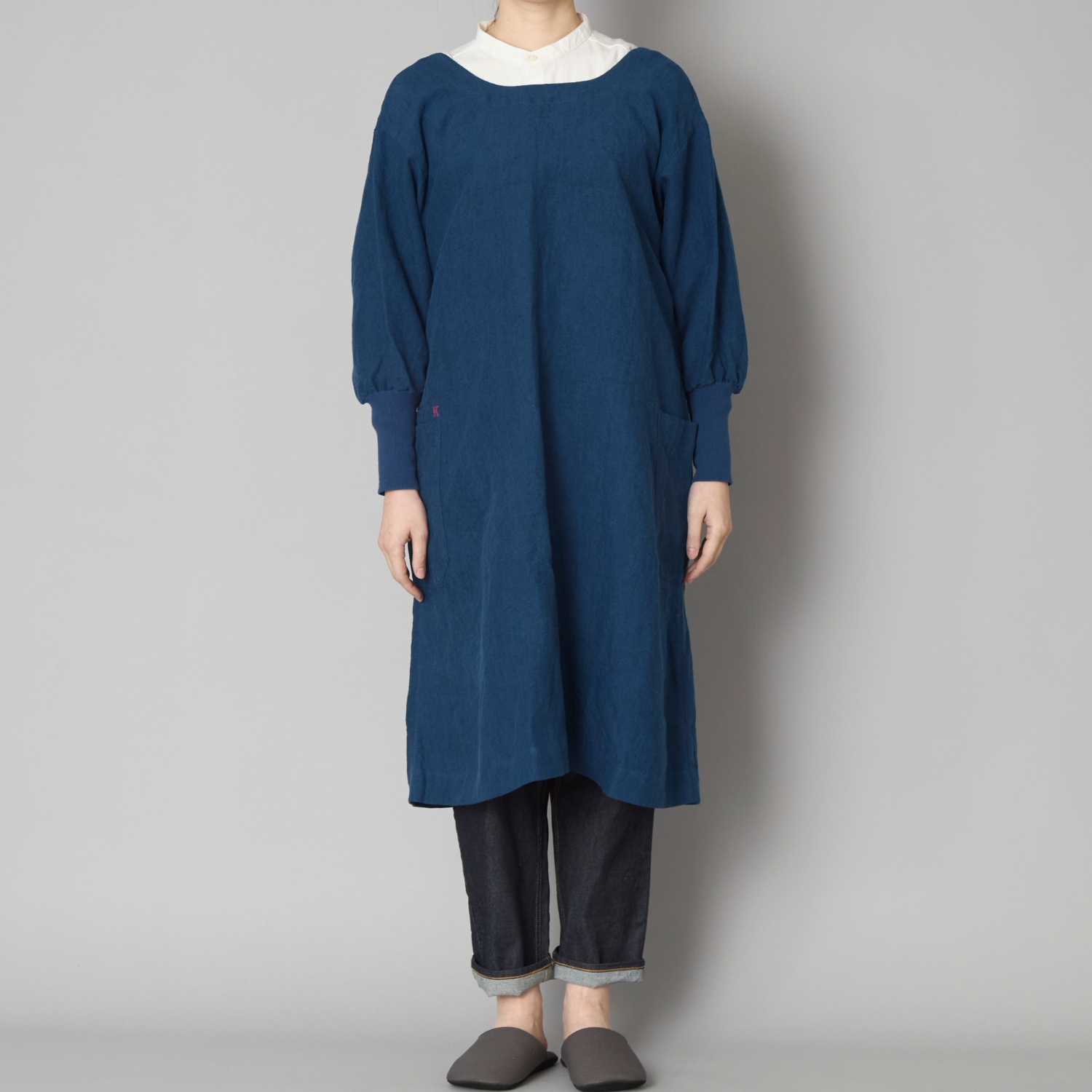 kapoc/割烹着 3rd -ワンピースのように着こなせて、コート代わりにも