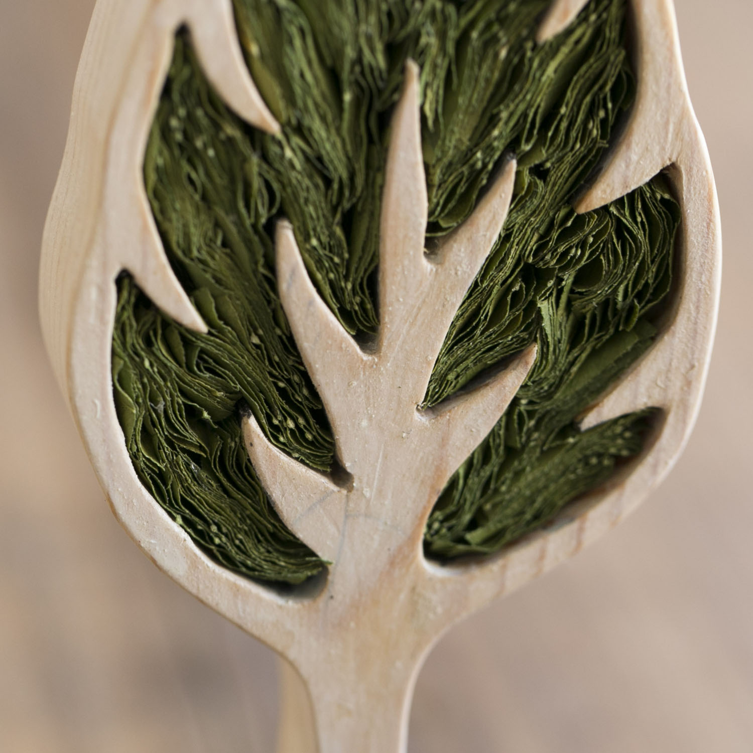 ナカヤマサトシ/壁掛けオブジェ しずく形の木 -オブジェ・壁掛け両方