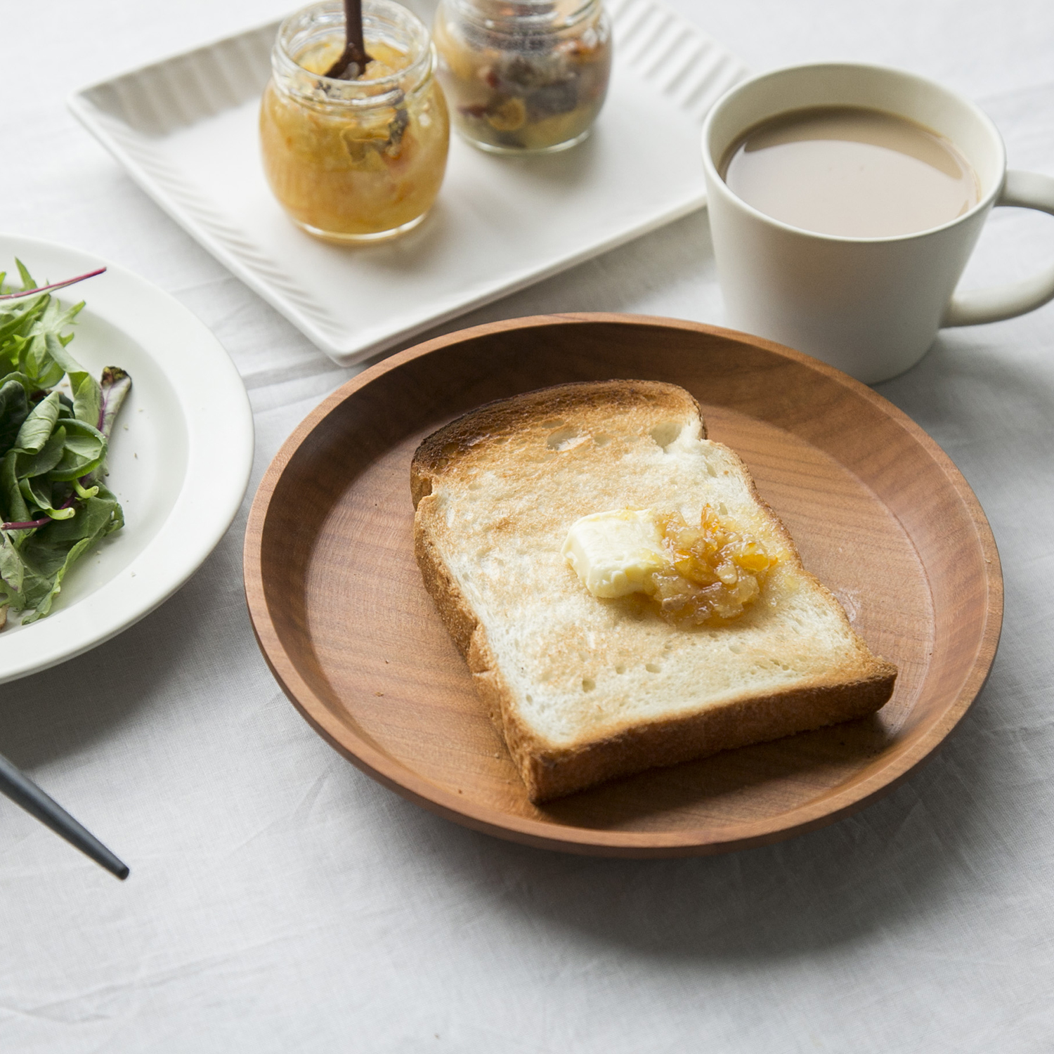 woodpecker/山桜のお皿 M -パンを最後までカリっと食べたい人へ