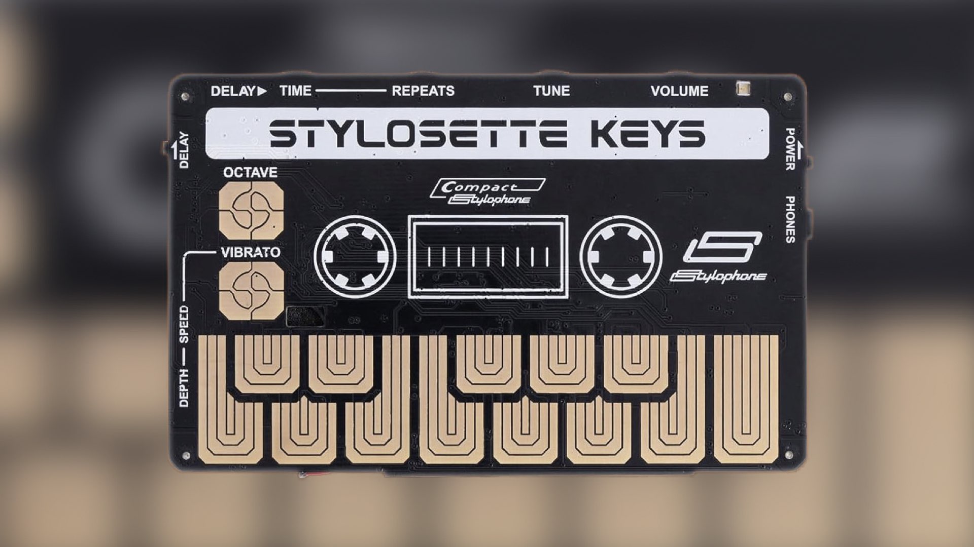 Stylophone Stylosette Keys, mini cassette Synthesizer controllable